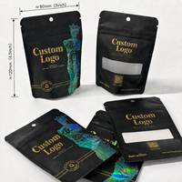 Sacs Mylar Holographiques Personnalisés Anti-Odeur pour Emballage d'Herbes, Sachets Ziplock 1g 3.5g 7g 14g 28g avec Fenêtre