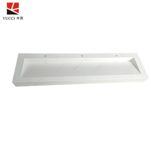 Marble-looking Stone Sink Bathroom Wall-hung Basin Solid Surface Wash Hand Basins Bathroom Cabinet Vanity Sink