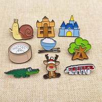 Épingles et badges souvenirs en alliage de zinc recyclables et écologiques - Couleurs et logos personnalisés - Designs antiques/fleurs