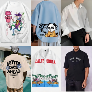 T-shirt à manches courtes pour <span class=keywords><strong>homme</strong></span>, tendance estivale, en soie glacée et coton, vente aléatoire de <span class=keywords><strong>vêtements</strong></span> pour <span class=keywords><strong>homme</strong></span> - Product Image 6