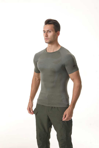 T-shirt de compression à manches courtes pour homme SFB WSD02 ESDY, haute élasticité, pour le fitness et le modelage musculaire, avec impression intégrale. - Product Image 5