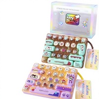 Meilleure vente transfrontalière : Mini-clavier anti-stress LED 26 touches, style étudiant, avec fonction de décompression, breloque de sac à dos créative