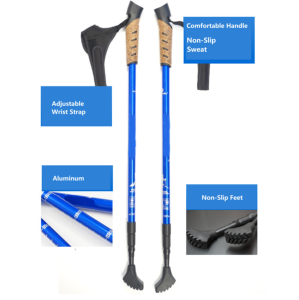 Bâtons de trekking en aluminium de qualité aéronautique, paire de bâtons de <span class=keywords><strong>marche</strong></span> <span class=keywords><strong>nordique</strong></span> antichocs télescopiques pour la randonnée - Product Image 3