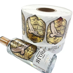 공장 직접 럭셔리 맞춤형 방수 라벨 와인 병 포장 라벨 개인화 - Product Image 1