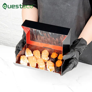 Caja de sushi de papel azul desechable ecológica, contenedor de comida para llevar con cajón <span class=keywords><strong>Emporter</strong></span> - Product Image 2