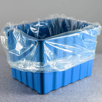 Couvercle de palette Boîte de doublure de poubelle Sac à fond carré Joint à chaud pour emballage de sacs de revêtement en plastique LDPE/HDPE pour fruits/gâteau/pause/noix