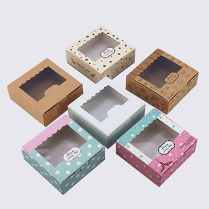 Personalized White Square 4 6 8 10 12 14 Inch Window Loaf Wedding Birthday Loaf Cake Boxes