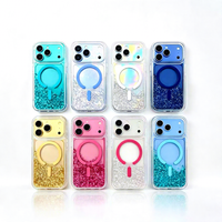 Coque magnétique en TPU à paillettes effet sable mouvant Dopamine pour iPhone 18 Pro Max, avec grande découpe pour objectif, antichoc, pour femmes