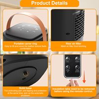 Petite tête de plancher verticale portable secouant la minuterie à distance PTC Space Air chauffage soufflant électrique chaud avec affichage pour chambre chaude d'hiver