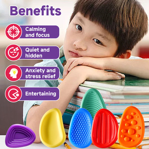 Jouet de décompression en silicone texturé souple pour soulager l'anxiété, pour enfants et adultes, modèle international très populaire - Product Image 2