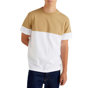 Camiseta de bloque de color para hombre de estilo informal con manga corta, ajuste cómodo y moda de moda para uso diario - Product Image 5