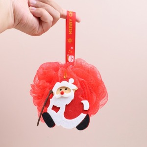 Balle de bain en maille PE de la série Noël |   Éponge de douche douce et résistante |   Boule de bain de 50 g pour spa et maison - Product Image 5