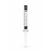 Seringue en verre réutilisable de qualité supérieure avec connexion filetée Luer Lock et piston anodisé