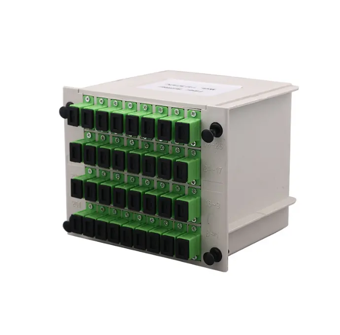 Plc Cassate Splitter 1x8 1x16 1*16 Sc/upc Sc/apc Card Inserting Plc Splitter Module 1:8 Ports Fiber Optical Plc Splitter