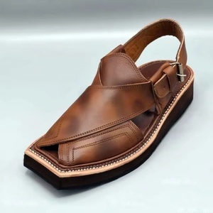 Handmade Brown Color Leather Sandals Lightweight And Breathable Men Sandals Leather In Wholesale Price - Product Image 1