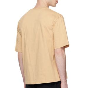 Men's 100% Cotton Blank T Shirts High Quality Rib Crew Neck Oversized Casual Custom logo Design Drop Shoulder T-shirt for Men - Product Image 3