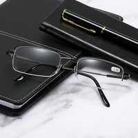 Lunettes de lecture flexibles pour femmes, monture métallique demi-cerclée, presbytie -250, fournisseur en gros, lunettes correctrices