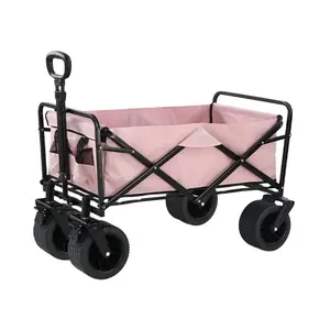 LARIBON Warehouse Faltbare Klapp wagen Beach Utility Cart All-Terrain Big Wheels für Lebensmittel Camping Garden