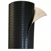 Toile de drainage paysager, panneau d'étanchéité pour mur de soutènement, tapis géocomposite pour drainage vertical avec filtre ondulé