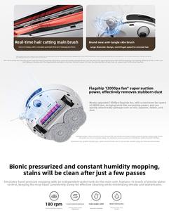 Robot de Limpieza de Pisos Inteligente XM M40, Todo en Uno, Barredora, Mopa, Aspiradora, Ultrafino, Alta Potencia de Succión, Control Remoto - Product Image 5