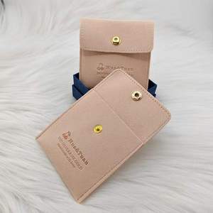 Sacchetti in <span class=keywords><strong>Camoscio</strong></span> Riciclabile Personalizzati con Logo KW, Chiusura a Bottone, Confezione Regalo per Collane e Anelli con Gemme - Product Image 3