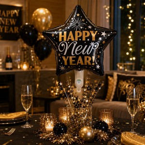 Ballons en aluminium BLN en gros de 18 pouces « Happy NEW YEAR » pour la décoration, ballons de carnaval, fournitures de fête du Nouvel An - Product Image 4