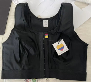 Sujetadores postquirúrgicos para <span class=keywords><strong>mastectomía</strong></span> con cierre frontal de 3 o 4 hileras de ganchos, sin aros, de compresión y con tirantes ajustables para mujer - Product Image 3
