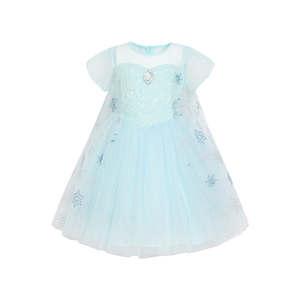 Robe de princesse <span class=keywords><strong>Elsa</strong></span> Reine des Neiges, incroyablement bon marché, en provenance d'excédents d'entrepôt, avec maille scintillante <span class=keywords><strong>et</strong></span> respirante, livraison par fret aérien, cadeau de concours de beauté - Product Image 1