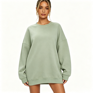 <span class=keywords><strong>Felpe</strong></span> con Cappuccio Personalizzate OEM in Puro Cotone Felpato per Donna, Vestiti Oversize con Spalle Scese, <span class=keywords><strong>Felpe</strong></span> Grafiche da Donna - Product Image 2