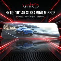 Caméra de tableau de bord de voiture Ultra HD avec écran IPS 10 pouces, double canal 4K+1080P, WiFi, application Viidure, GPS en option, vision nocturne, capteur G