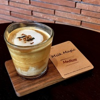 Tasse à café/latte de voyage en verre transparent empilable au design minimaliste et irrégulier, idéale pour la maison