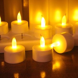 Set 12 Remote Control USB Flickering 3D Bullet Flameless Rechargeable LED Candle Tealight Charging Base White Cup Diwali - Product Image 3