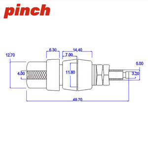 Conector de Altavoz M5, Conector Banana de 5 mm, Montaje Hexagonal en Panel, Aislamiento Rojo y Negro, Doble de 2 Pines, Postes de Cableado para Amplificador de Audio - Product Image 3