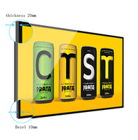 Super Slim 20mm Épaisseur UHD 49 Pouces LED TFT LCD Affichage Publicité Signalisation Vidéo Moniteur 400nit 700nit Boîtier Métallique