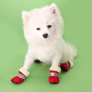 Chaussures pour animaux de compagnie imperméables antidérapantes pour l'automne et l'hiver, bottes épaisses et isolées pour chiens et chats, chaussettes chaudes antidérapantes pour chats - Product Image 4