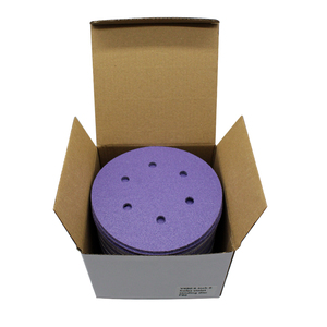Disco de Lijado Profesional Morado con Velcro, Disco Abrasivo para Uso Automotriz e Industrial - Product Image 4