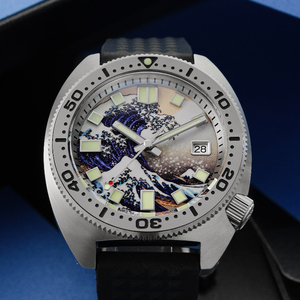 Montre de plongée automatique pour homme San Martin Abalone Tuna Kanagawa <span class=keywords><strong>NH35</strong></span>, <span class=keywords><strong>prix</strong></span> d'usine, livraison gratuite, 20 ATM, C3, acier inoxydable 316L - Product Image 2