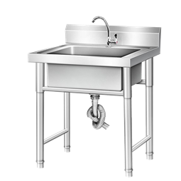 Fregadero de cocina de un solo tazón de acero inoxidable VICTORY 20% de descuento en equipos de catering para hoteles y restaurantes - Product Image 3