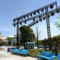 Structure de scène en aluminium haut de gamme pour DJ, concerts et événements, structure circulaire noire