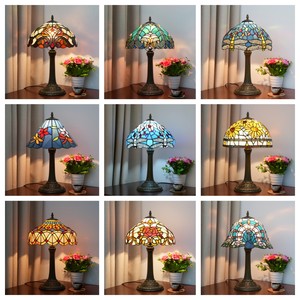 Tiffany bảng đèn cho phòng ngủ 30cm rộng bảng Bàn Đèn cổ điển kính màu Chụp đèn cho phòng khách văn phòng Đèn đầu giường - Product Image 6
