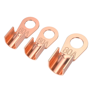 OT Type 5A-1000A หุ้มฉนวน/เปลือยเปลือยเปิดจมูกบริสุทธิ์/สีม่วง/แดงทองแดงสำหรับสายซิลิโคนที่มีตาไก่ - Product Image 1