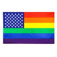 Impression personnalisée 100% polyester LGBTQ Transgender Symbol Pride Flag avec deux œillets
