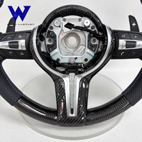 Volant en fibre de carbone pour BMW M Sport F30 F10 F15 F36 F20 F22 F25 F32 M3 M4 X5 E46 E60 E70 E90 E91 E92, ajustement sécurisé