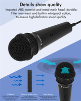 Mini microphone à condensateur portable léger, support de microphone portable, 50Hz-16kHz, prise 3,5 mm, filaire, omnidirectionnel, utilisation sur bureau, métal ABS