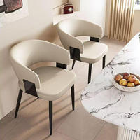 Chaise de salle à manger, chaise à dossier minimaliste moderne, de style italien haut de gamme, chaise légère et luxueuse pour hôtel et restaurant