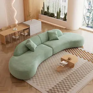 Sofá semicircular de estilo minimalista para sala de estar, sofá de oficina, área de recepción, venta directa de fabricante