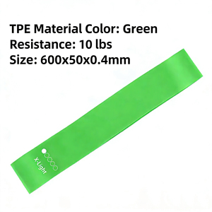 Ensemble de bandes de résistance TPE haute élasticité 100lbs avec logo personnalisé imprimé et sac en tissu pour l'entraînement, le yoga, la remise en forme, les exercices de hanche en gros - Product Image 2