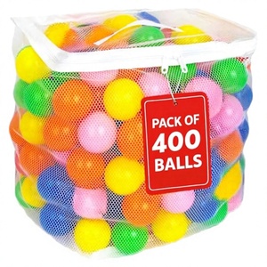 MW SPORTS <b>Ball</b> <b>Pit</b> <b>Balls</b> <b>Kids</b> Toddlers Plastic Crush Proof Phthalate BPA Free Reusable Mesh Storage Bag Assorted Colors Home Use - Product Image 4