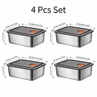 Boîtes alimentaires en acier inoxydable avec couvercles, boîte à lunch, contenants alimentaires réutilisables empilables