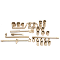 Jeu de douilles antidéflagrantes 32 pièces, outils à main anti-étincelles, clé en aluminium bronze, kit d'outils complet anti-étincelles